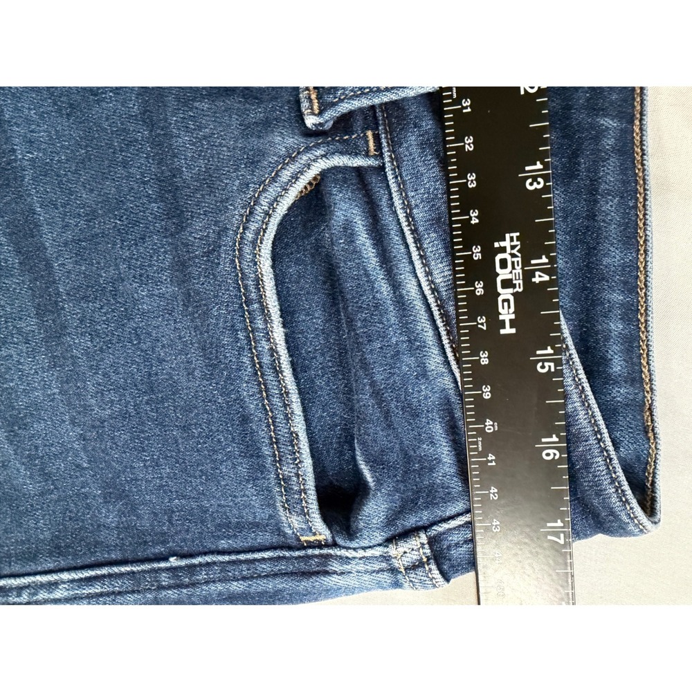 Flying Monkey Womens High Rise Super Flare Jeans Blue Medium Wash Size 32 Y4041X - Picture 2 of 7